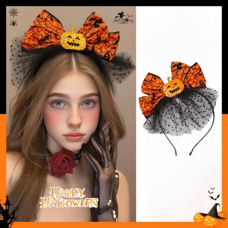 Cosplay Bat Prop - 1pc Halloween Pompoen Boog Hoofdband Oranje
