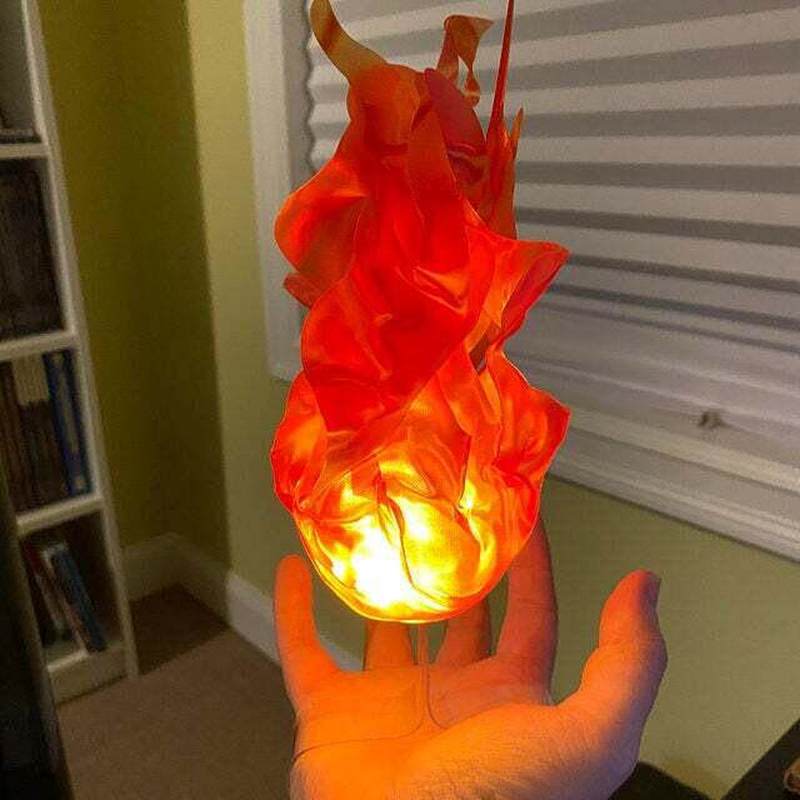Cosplay Fireball Prop - Drijvende vuurbal LED gloeiende vlam rekwisiet