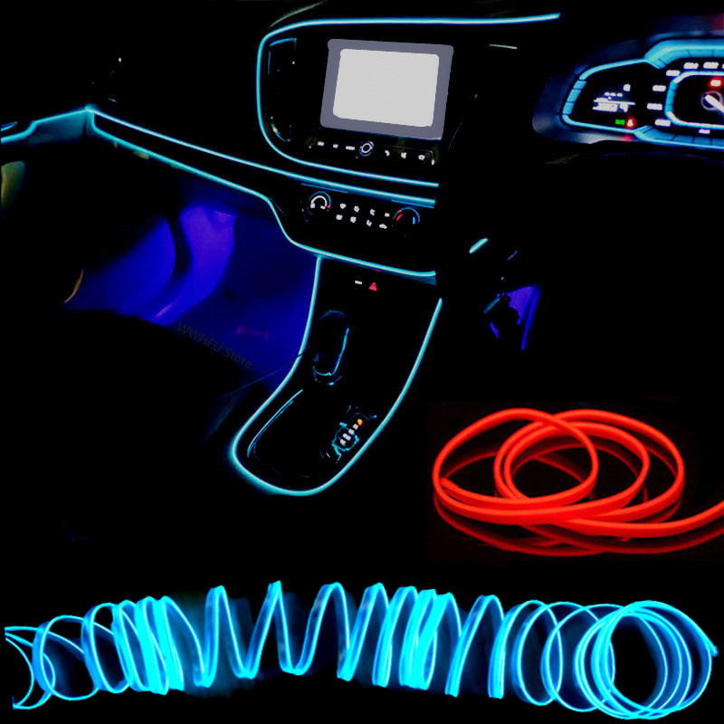 Led El Wire - 1/3/5m Auto-interieur sfeerverlichting LED strip 5V