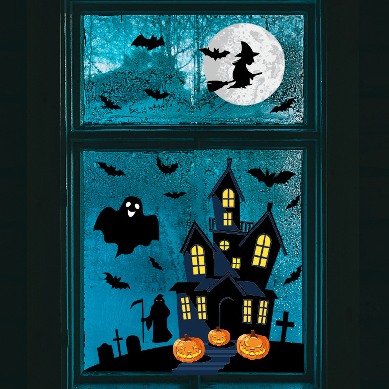 Cosplay Bat Prop - Spookvleermuis Heks Raamsticker Halloween Glazen Sticker