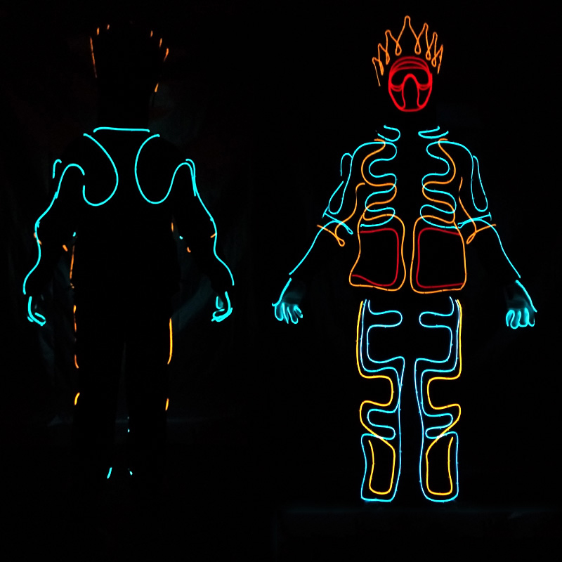 Led El Wire - EL Wire LED-oplichtende kleding LED-kleding Heren