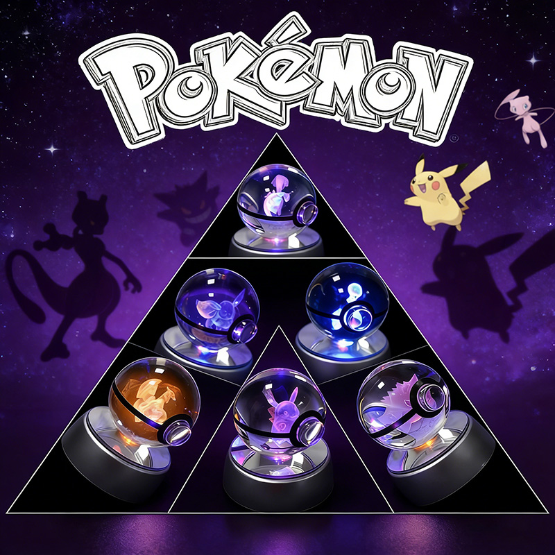 Cosplay Fireball Prop - Pokemon Crystal Poké Ball 3D gegraveerde