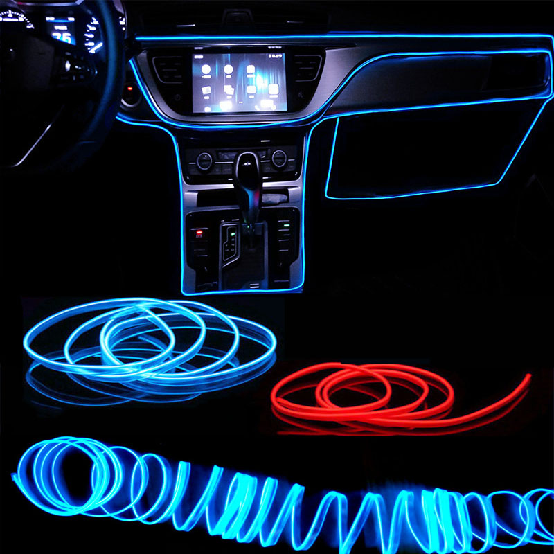 Led El Wire - 1M/3M/5M Auto-interieur Led Decoratieve Lamp EL