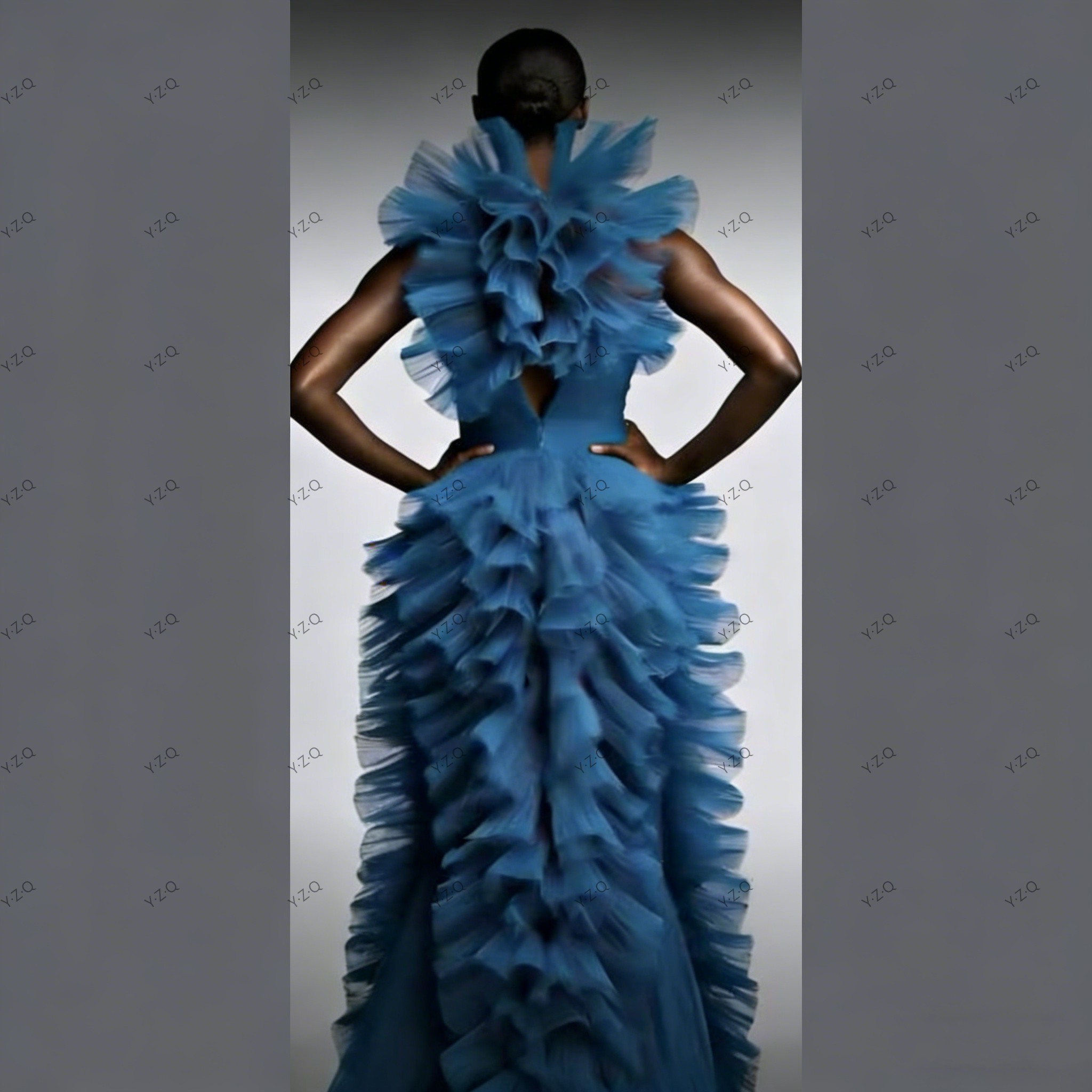 Dromerige blauwe jurken Gelaag - Briar Cosplay Prop recensie en prijs