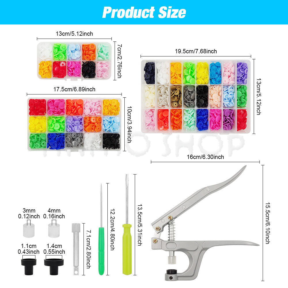 Plastic drukknopen bevestiging - Snap Fastener Set recensie en prijs