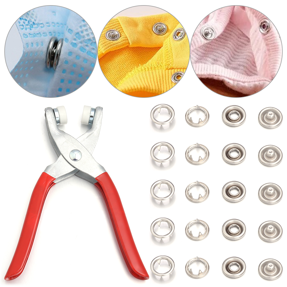 50 sets 7,5/9,5/11mm RVS drukk - Snap Fastener Set recensie en prijs