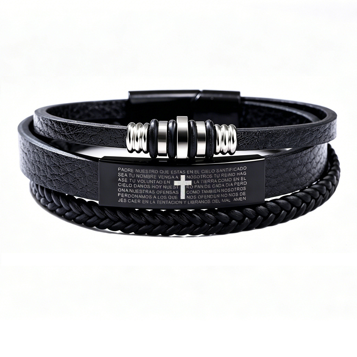 Heren drielaags gevlochten ler - Magnetic Clasp Cosplay recensie en prijs