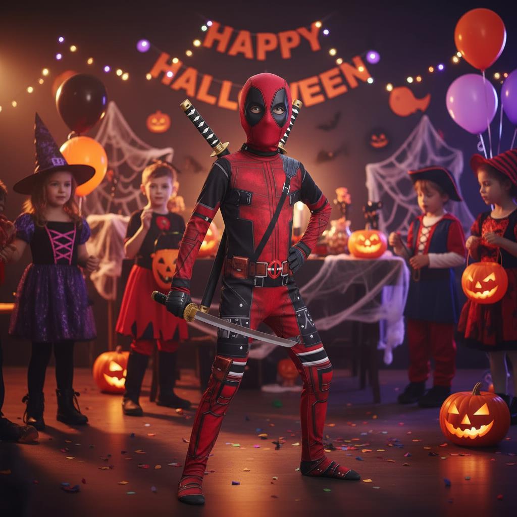 3-12Y Deadpool-kostuum voor ki - Cosplay Prop Dagger recensie en prijs
