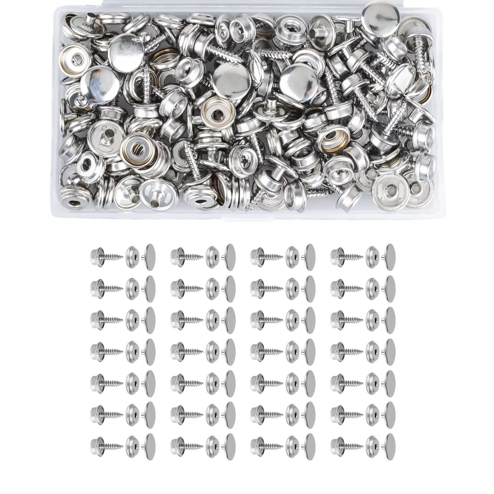 50 Set Roestvrijstalen Boot Ma - Snap Fastener Set recensie en prijs