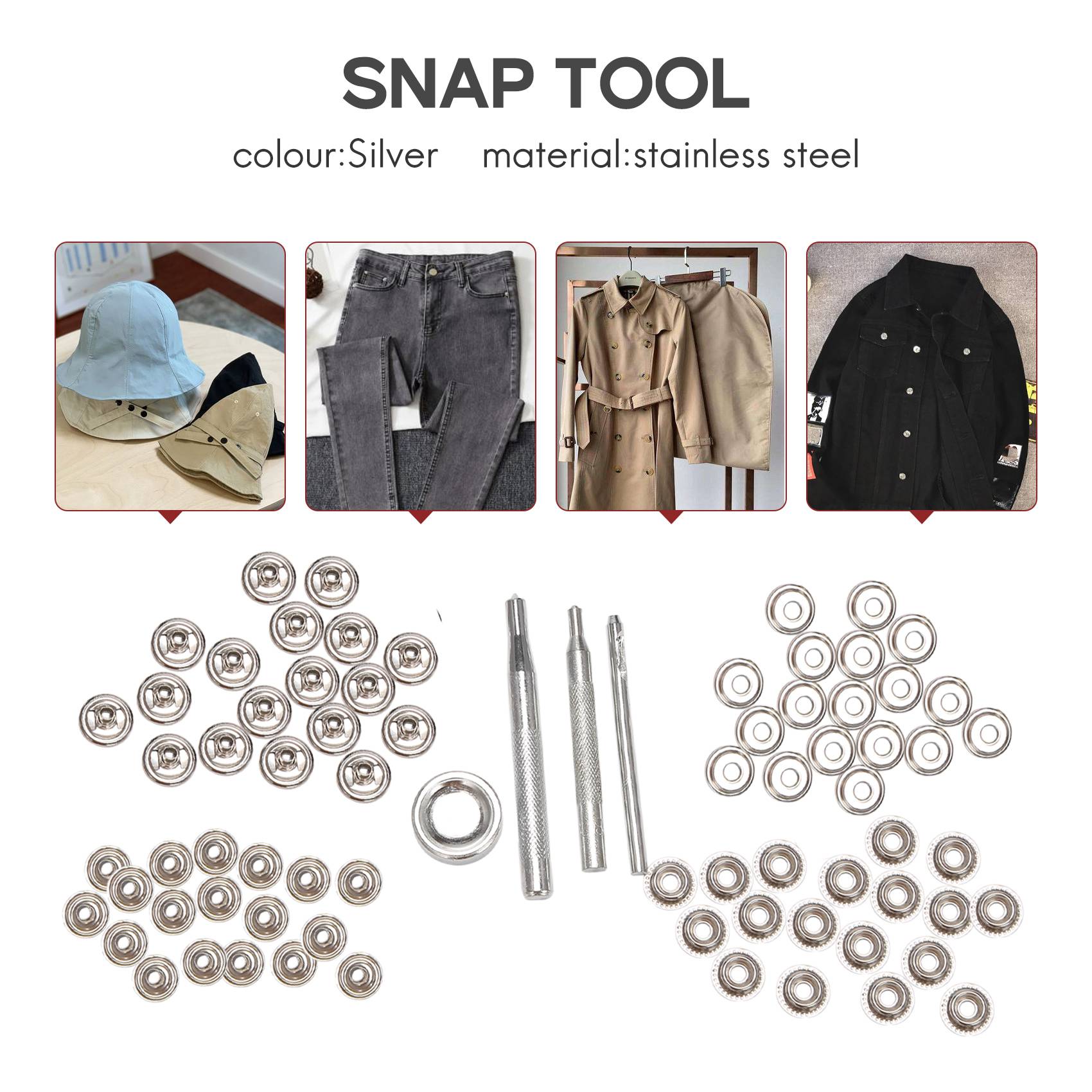 72 Stuks 15MM Rvs Fastener Sna - Snap Fastener Set recensie en prijs
