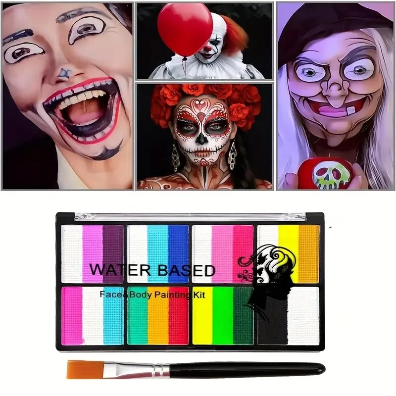 8 kleuren regenboog gezichts-  - Cosplay Prop Paint recensie en prijs