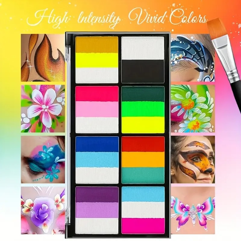 8 kleuren regenboog gezichts-  - Cosplay Prop Paint recensie en prijs